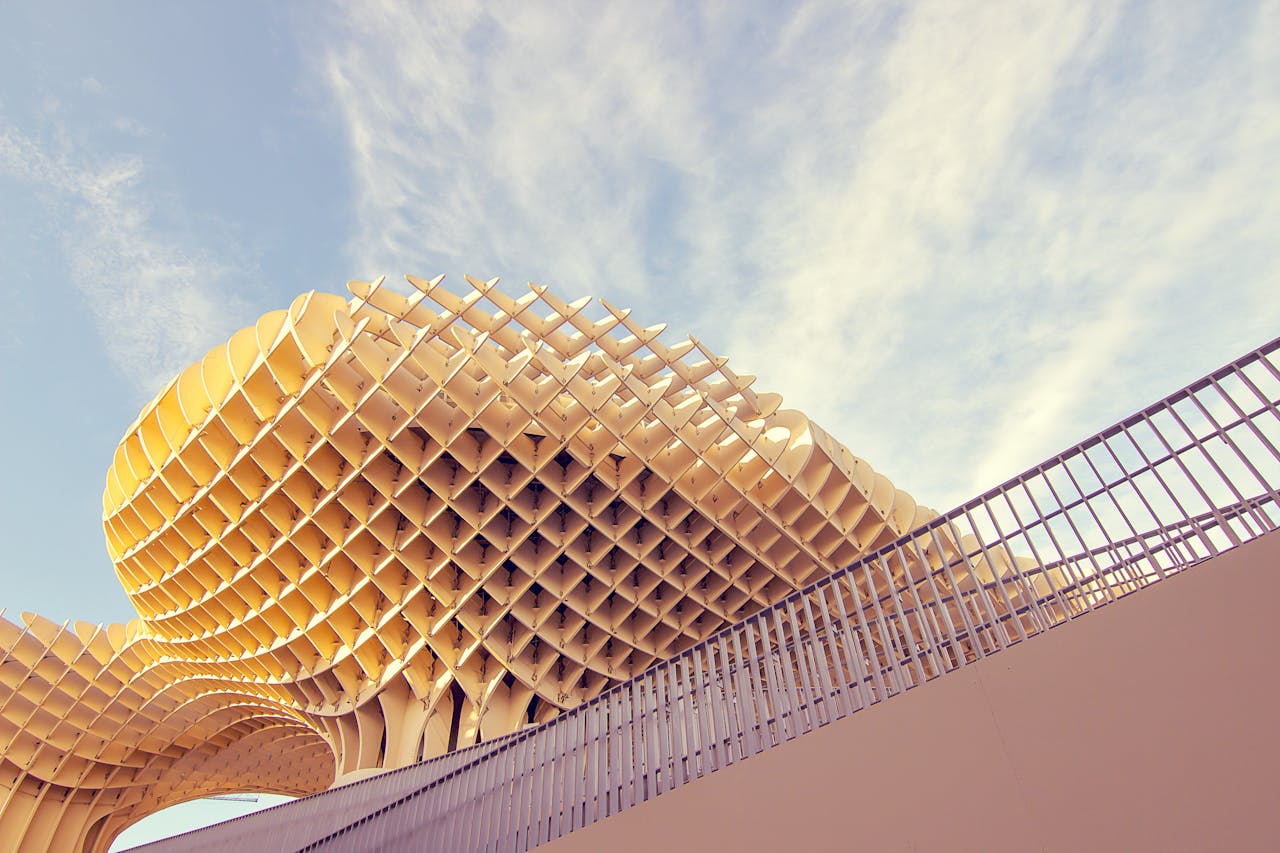 A striking view of the Metropol Parasol in Seville's Plaza de la Encarnación.